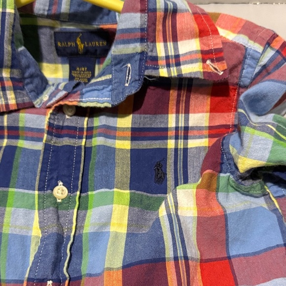 Polo by Ralph Lauren Kids Plaid Button Down Shirt 4T - Picture 5 of 6